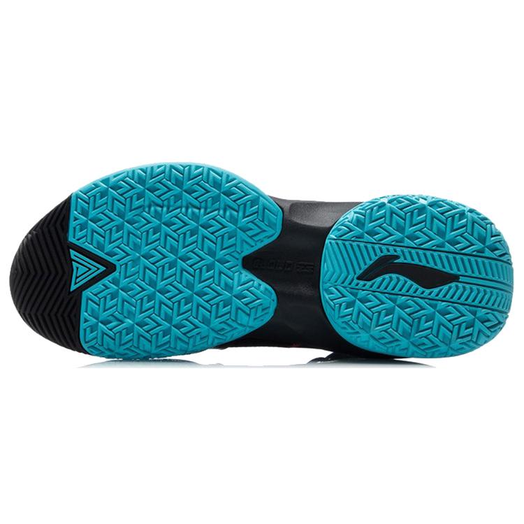 Li Ning Power 7 V2 Basketball Shoes Men's High Top Black/Blue ABPR009-2