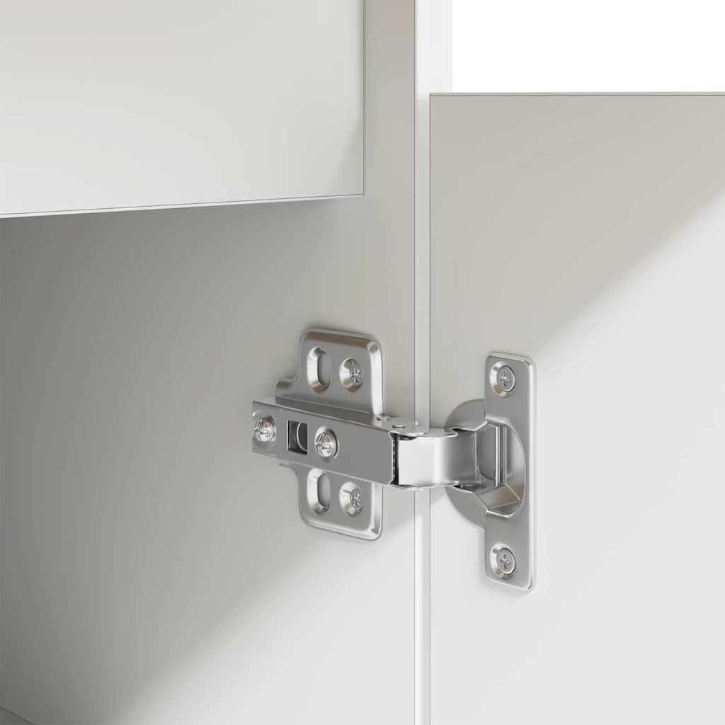 Scrivania Bianca con Cassetti 140 x 49 x 76 cm Truciolato