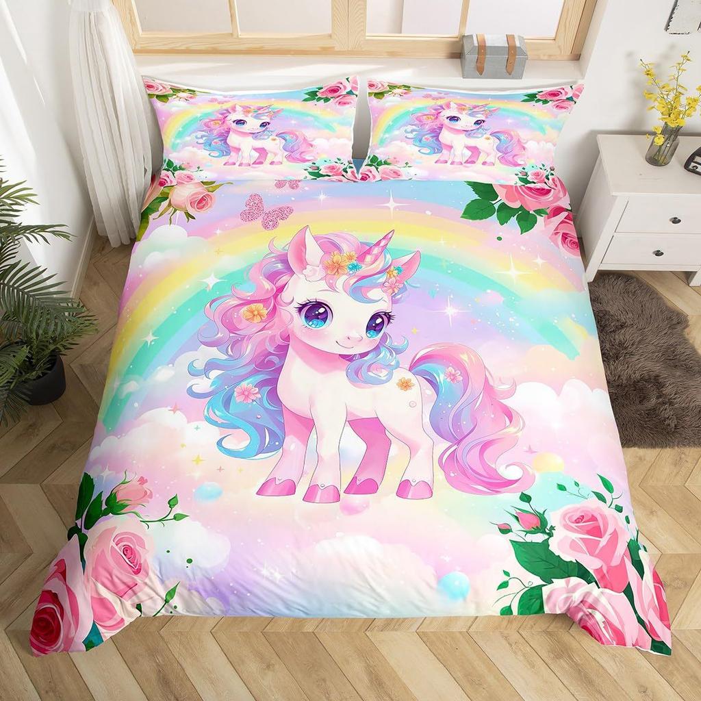 House And Truck Three-Piece Quilt Cover 3D Digital Printing Bedding Set Bed Cover