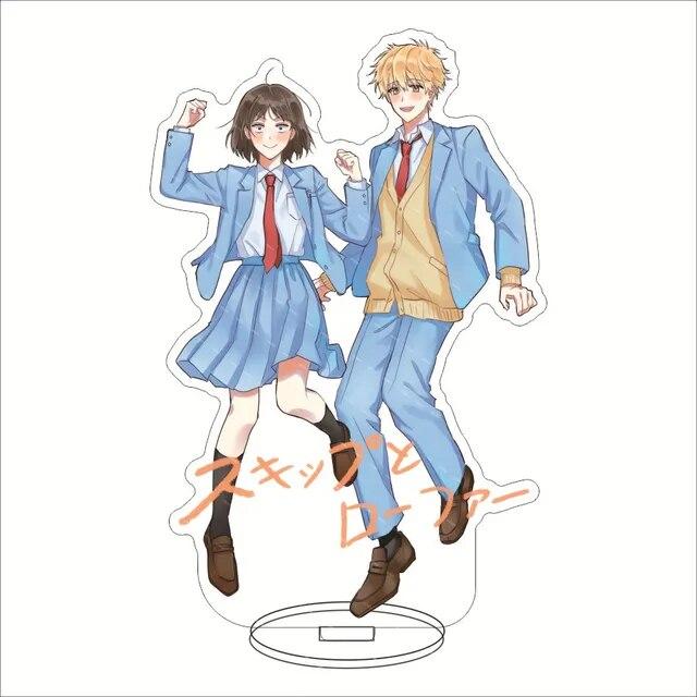 Manga Anime Skip und Loafer Cosplay Stand Modell Platte Schlüsselanhänger Niedlich Shima Sousuke Iwamura Mitsumi Acryl Schreibtisch Display