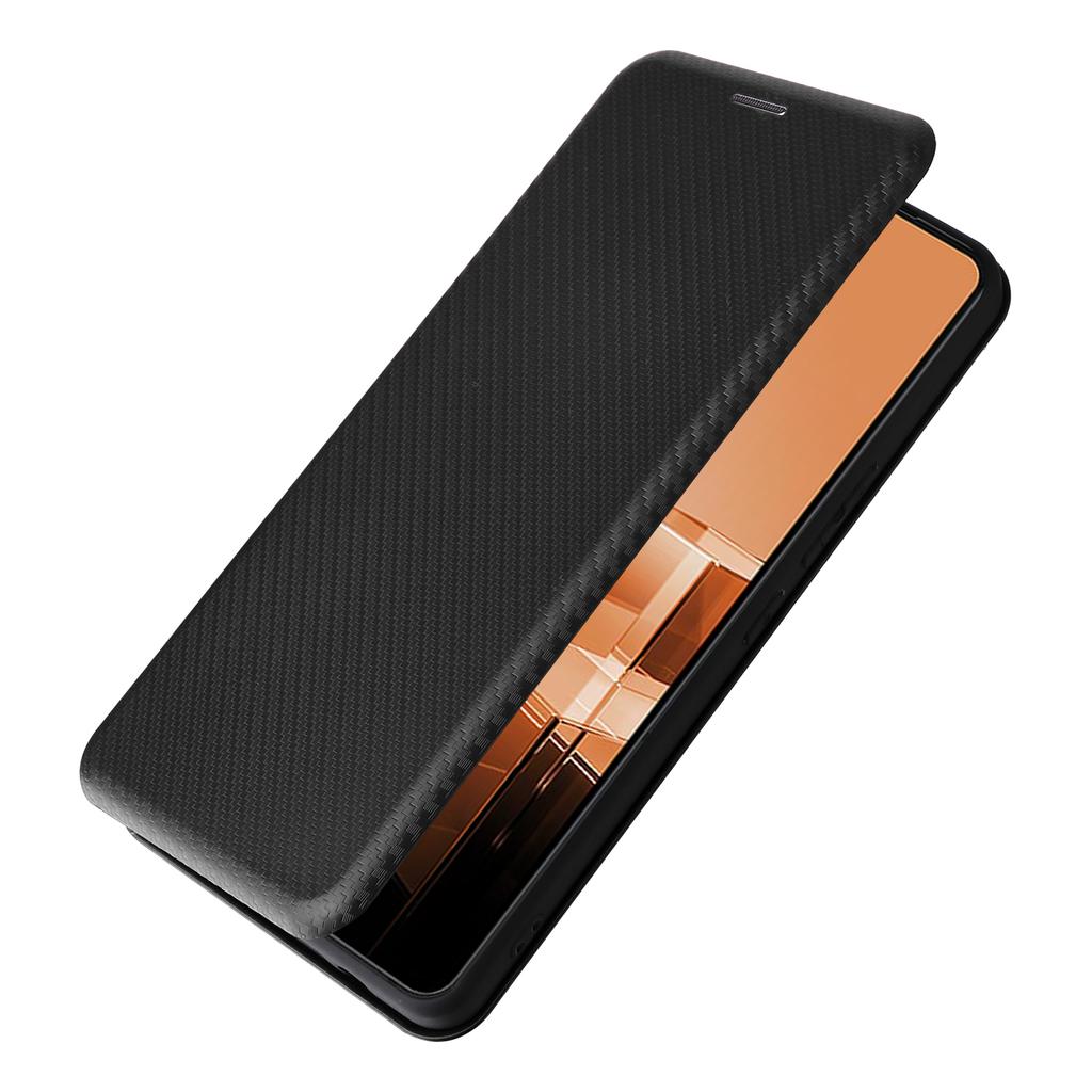 Für Asus Zenfone 11 Ultra 5G Lederhülle Carbonfaser-Textur Ständer Magnetische Handyhülle