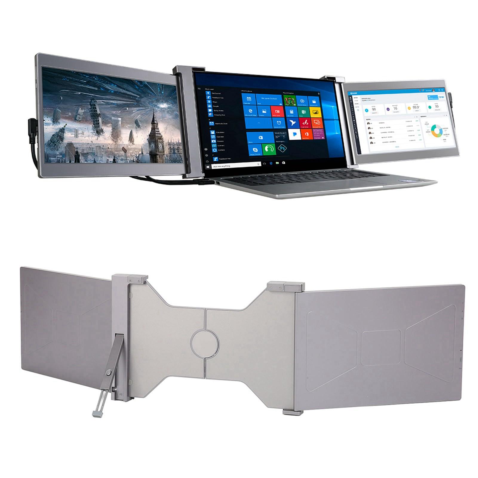 

13,3-дюймовый удлинитель экрана ноутбука 1920x1080p с высоким разрешением IPS двойной экран монитора ноутбука серый