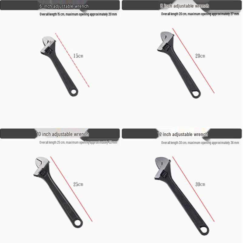 JURONG Large Opening Adjustable Wrench