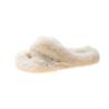 2025 Autumn New Internet Celebrity Fluffy Slippers Female Lazy Woman Wearing Large Size One-word Thick Bottom Open-toed Slippers Female