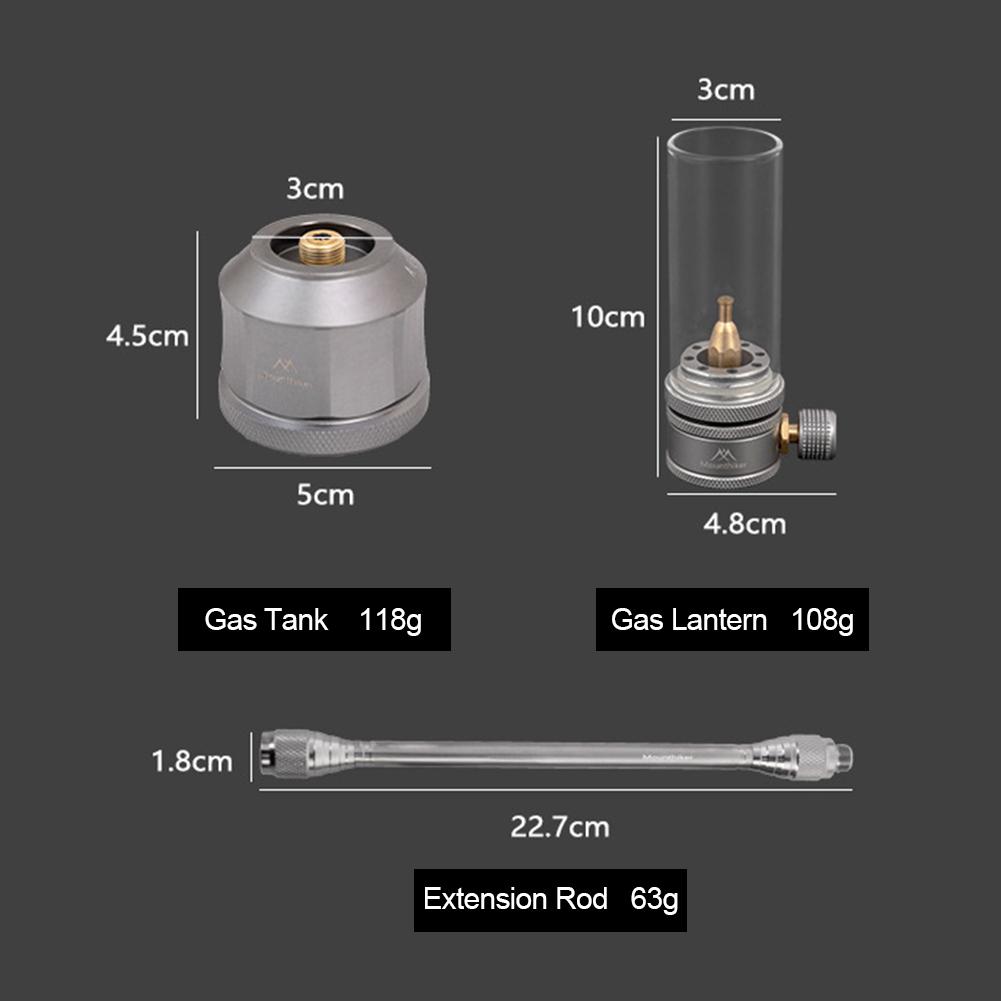 Compact Gas Lantern Extension Rod Functional Gas Lantern Lightweight