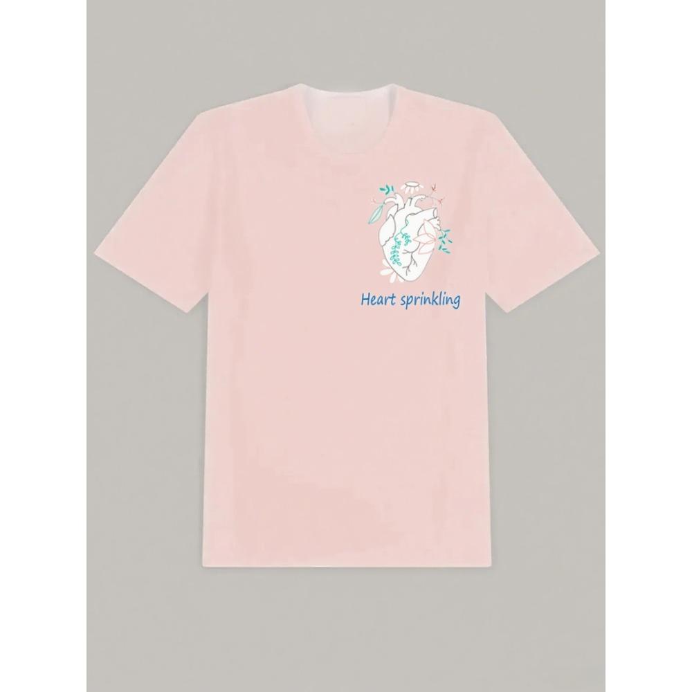 Short-sleeved Casual and High-quality Couples Are Fashionable Hot High-quality Printed Cotton Street Daily Style Trend T-shirt