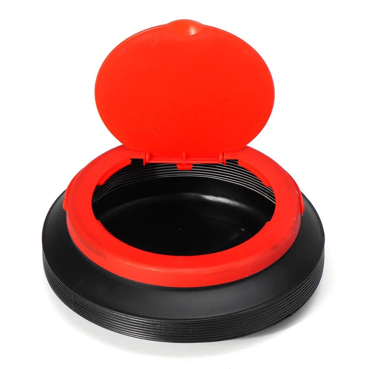 

4л складной автомобильный мусорный бак с крышкой, контейнер для мусора, ведро для хранения, органайзер, телескопический на открытом воздухе красный