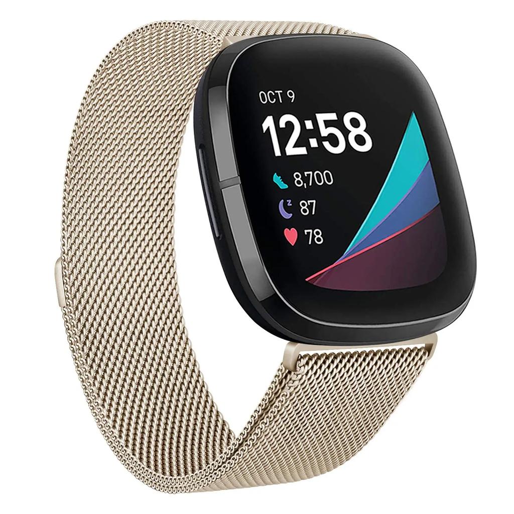 Milanese strap for Fitbit versa 4 3 Band Sense/Lite Magnetic Loop watchband Stainless Steel metal Bracelet Fitbit versa 2 band