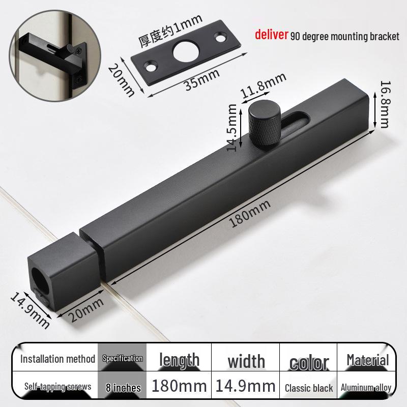 No-Drill Bathroom Door Latch: Simple Lock for Toilet & Sliding Doors