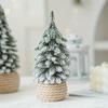 4pcs Set of Artificial Mini Christmas Tree,  Hemp Rope Bottom Basin Christmas Tree, Suitable for Home Desktop Decoration At Christmas