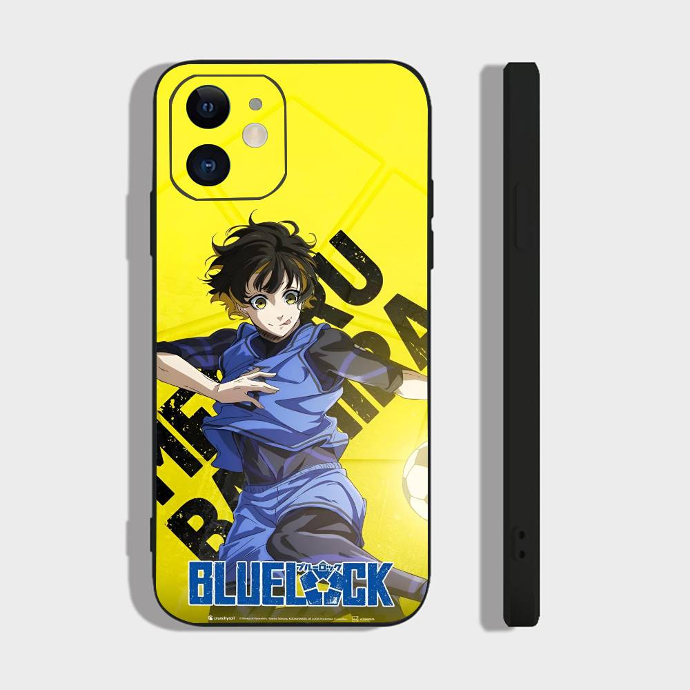 

Anime B-Blue Lock For IPhone 17 Air 16 15 14 13 12 11 Pro Black Soft Cover Phone Case IPHONE 11PRO