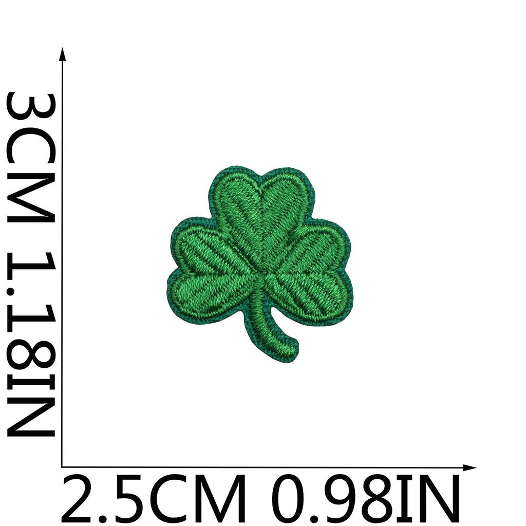 Clover Series Embroidery Cloth Sticker Holiday Clothes Decoration St. Patrick'S Day Patch Sticker Car Rainbow Chapter Boy