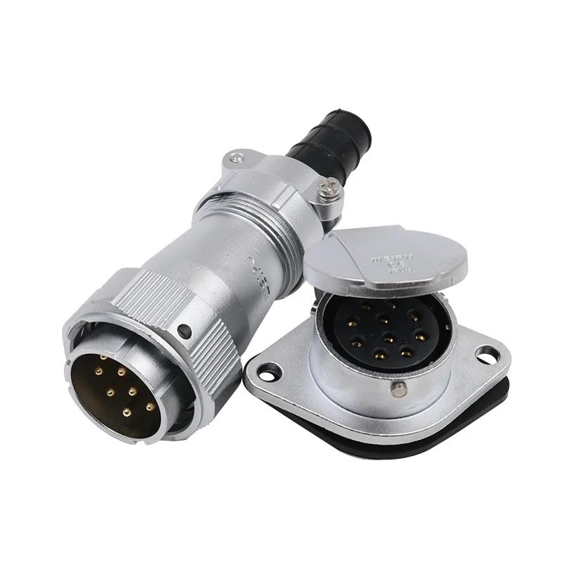 WEIPU WY32 TI+ZG 4 6 8 10 11 12 13 19 Pin M32 Electrical Waterproof Connector Male Plug Female Socket 50A High Power Connectors