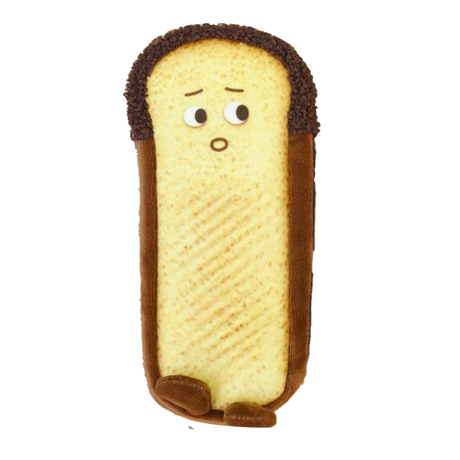 

Плюшевый пенал Милый дизайн тоста Большая вместимость Персонализированный пенал для студентов