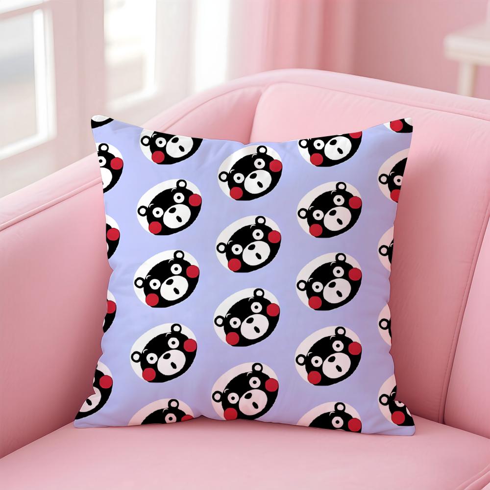 Süße K-Kumamon Kissenhülle Bequeme Wendekissenhülle Ideal für Auto Sofa Schlafzimmer & darüber hinaus