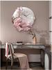 Minimalist Floral Hand-Painted Wall Clock