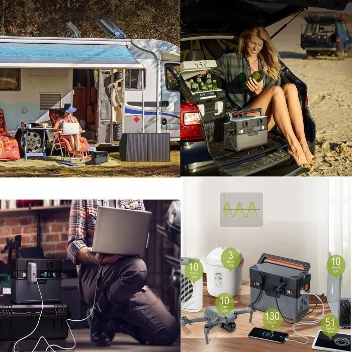 Portable Generator Power Station 700W High-Performance Solar Battery Sine Wave 606 Wh/164000 mAh for Outdoor Use