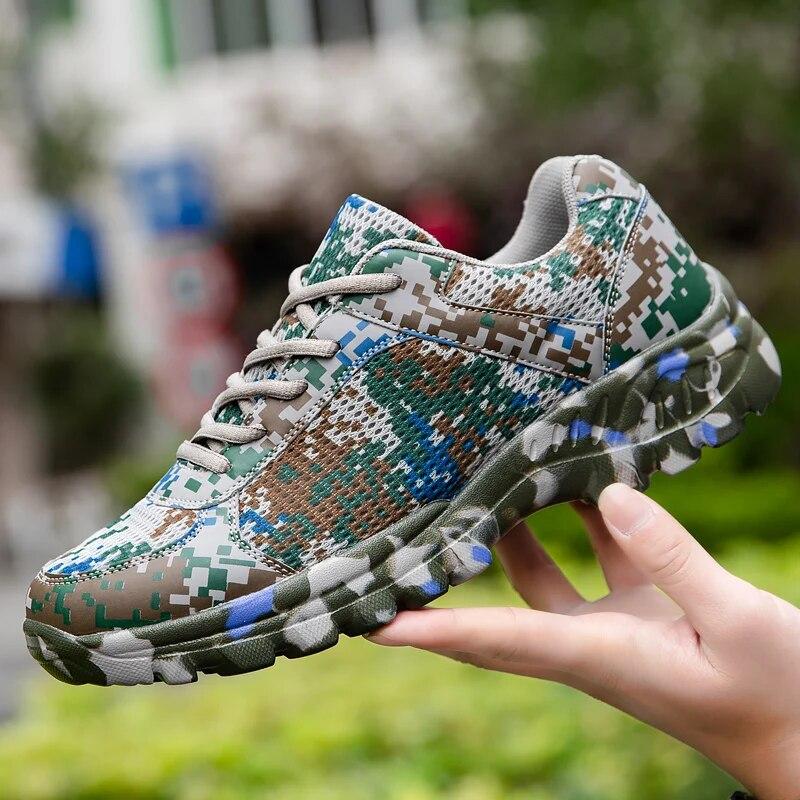 Nejnovější pánské turistické boty Outdoor Lehké maskáčové tenisky Pro turistiku Turistika Horolezectví Muži Trekingové tenisky Taktické boty