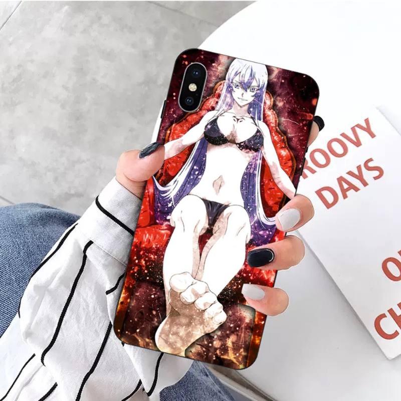 Akame Ga Kill Esdeath Telefonhülle für iPhone 14 13 12 11 XS X 8 7 6 Plus Mini Pro Max SE 2022 Weiche schwarze Telefonhülle