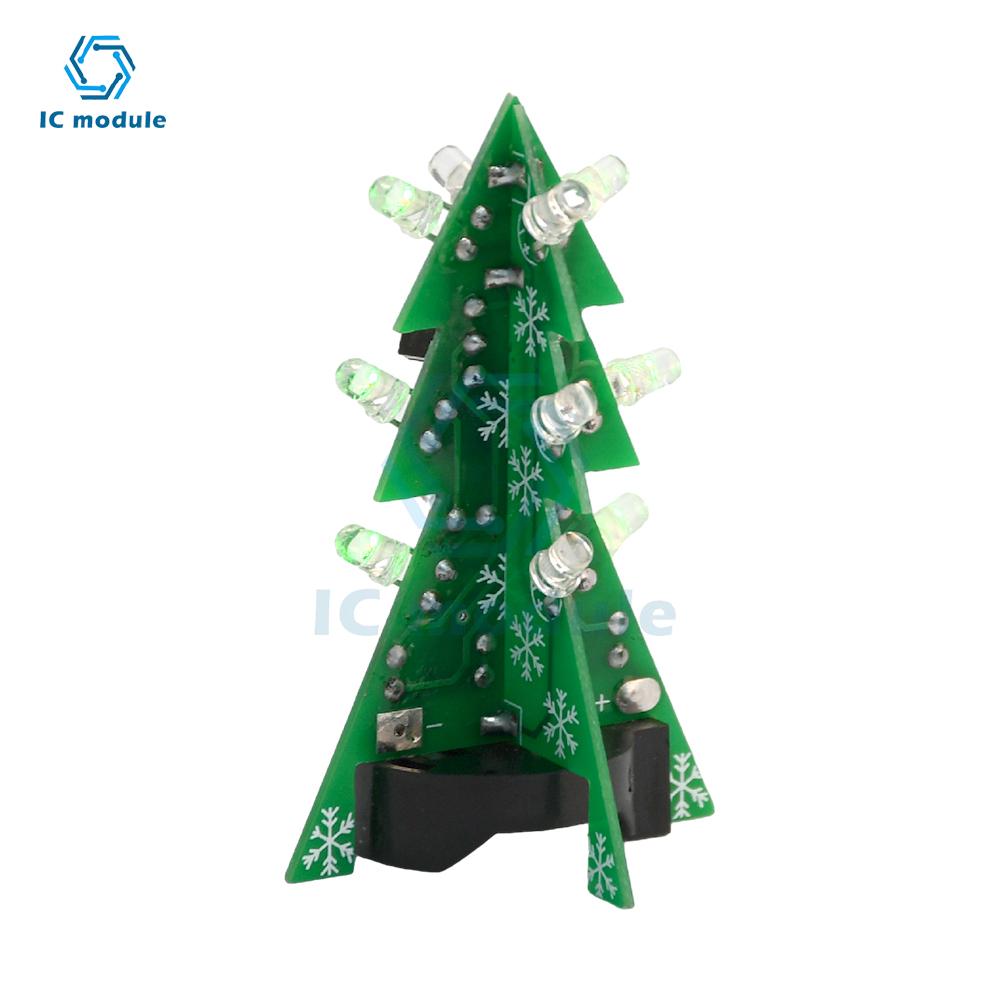 DIY Flashing LED Christmas Tree Kit Soldering Practice Electronic Science Assemble Kit with PCB & LED Lights