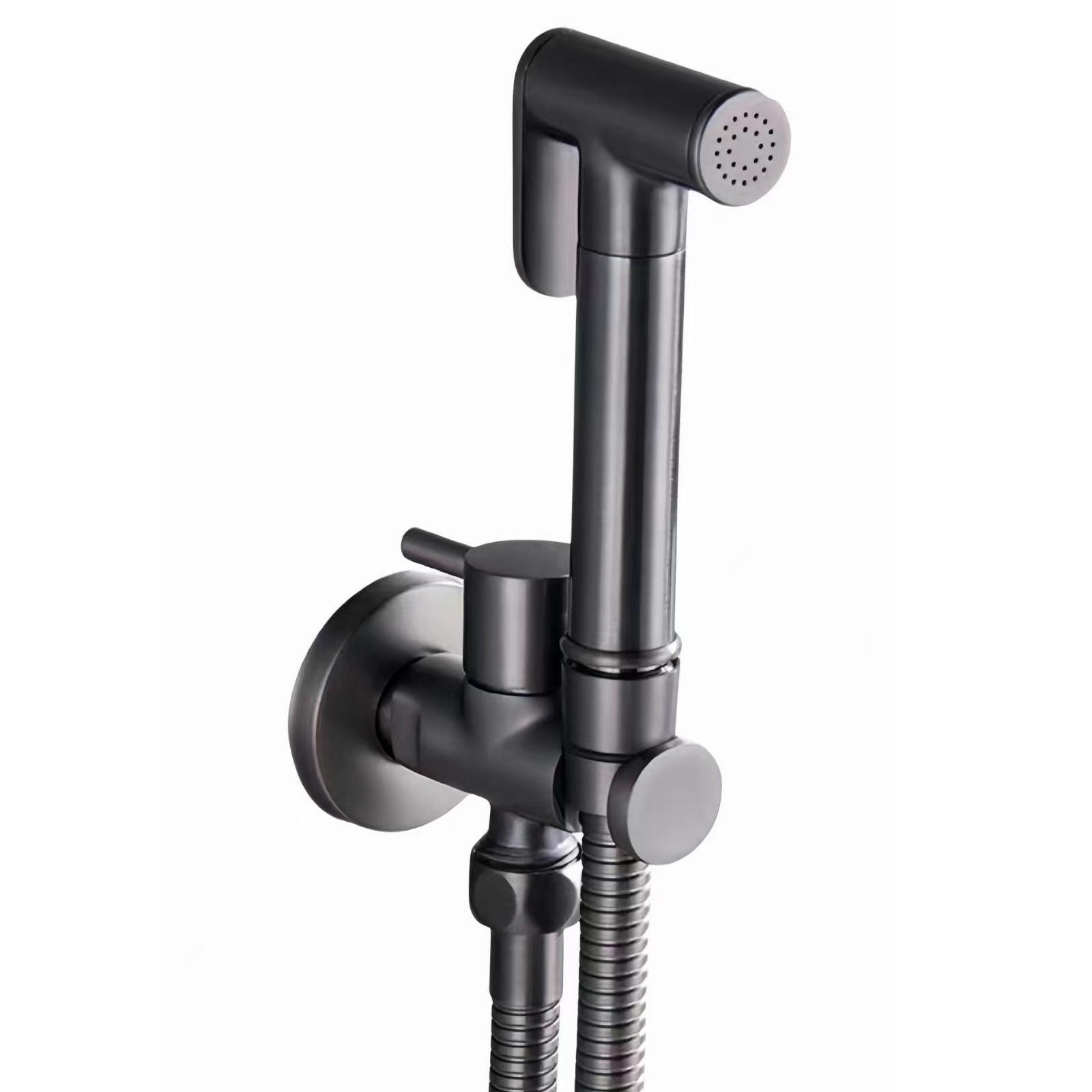 

Душевая кабина, комплект для биде, корпус из цельной латуни, блестящий хром, черный, золотой, металл, серый, латунь, шаттафф, ванная комната, туалет, кран для холодной воды Brass