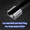For Tesla Model Y/3 Highland 2024 Interior Accessories Seat Anti-kick Protective Cover Car Seat Rail Anti-kick Plug M3H Parts