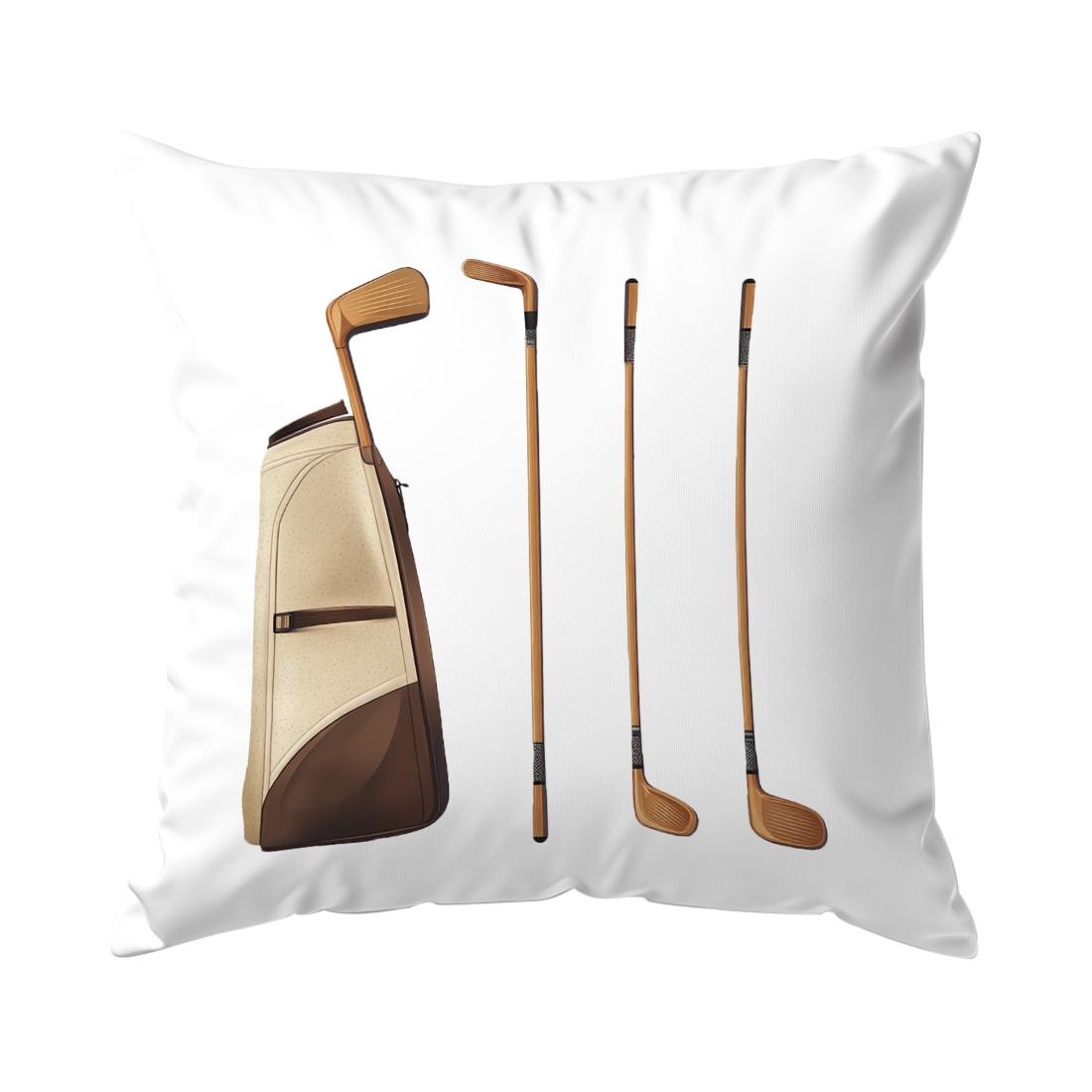 Golf Thema Kussenhoes Bedrukt Polyester 45x45cm Sierkussenhoes Decoratieve Bank Kussenhoes Huisdecoratie 45x45cm