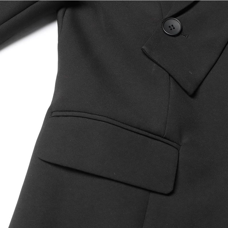 2025 Spring Trend: Women's High-End Coat with Cross Tie Suit Collar and Unique Placket Design