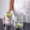 250ml 350ml Heat Resistant Double Wall Glass Cup Beer Milk Coffee Water Tea Cups Transparent Cup Whiskey Glass