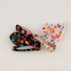 Broche/Grampo de Cabelo Feminino Fofo de Bolinhas Borboleta Arco-Íris