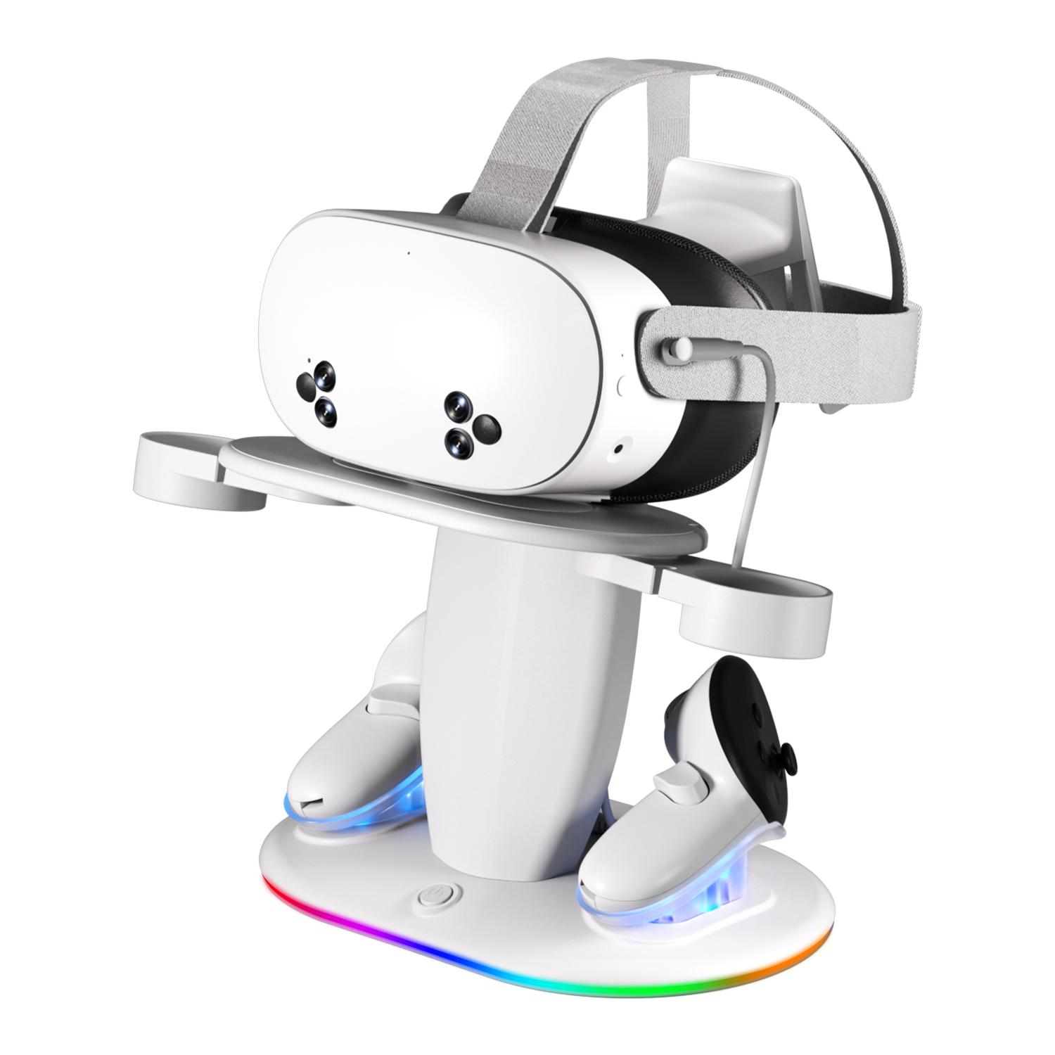 

RGB Charging Stand for Meta Quest 3S/3/2 VR Headset Controller Storage Dock Type A