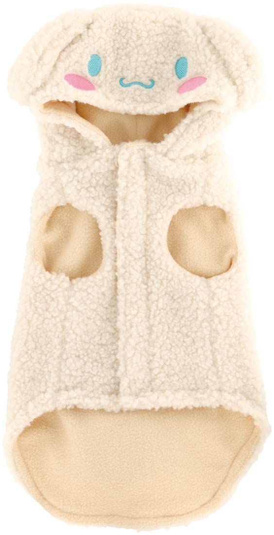 Skater Boa Tank Size Dog Sweater with Sanrio Top, L, Hood, Cinnamoroll, PTFB3-A