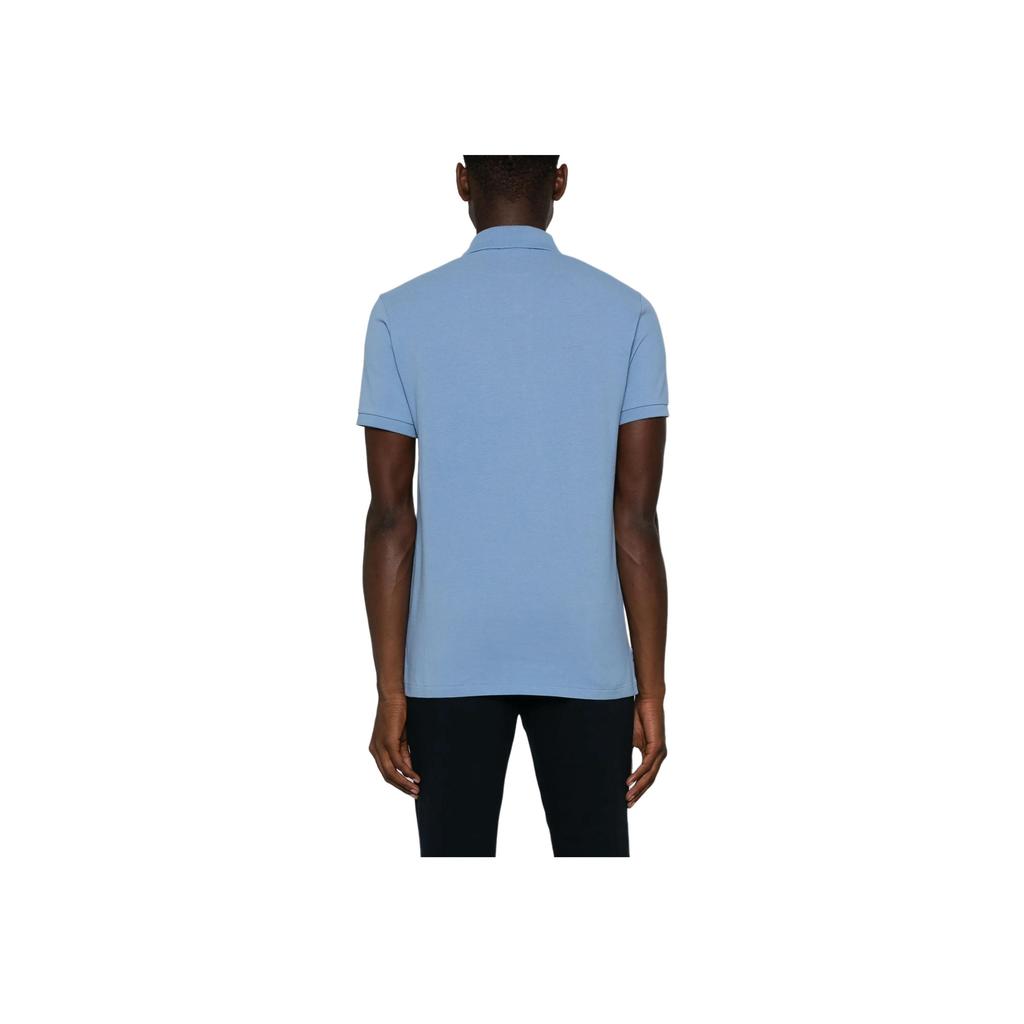 Polo Ralph Lauren Logo Embroidered Cotton Pique Short Sleeve Polo Shirt Men tops Sky-Blue 710680784-404