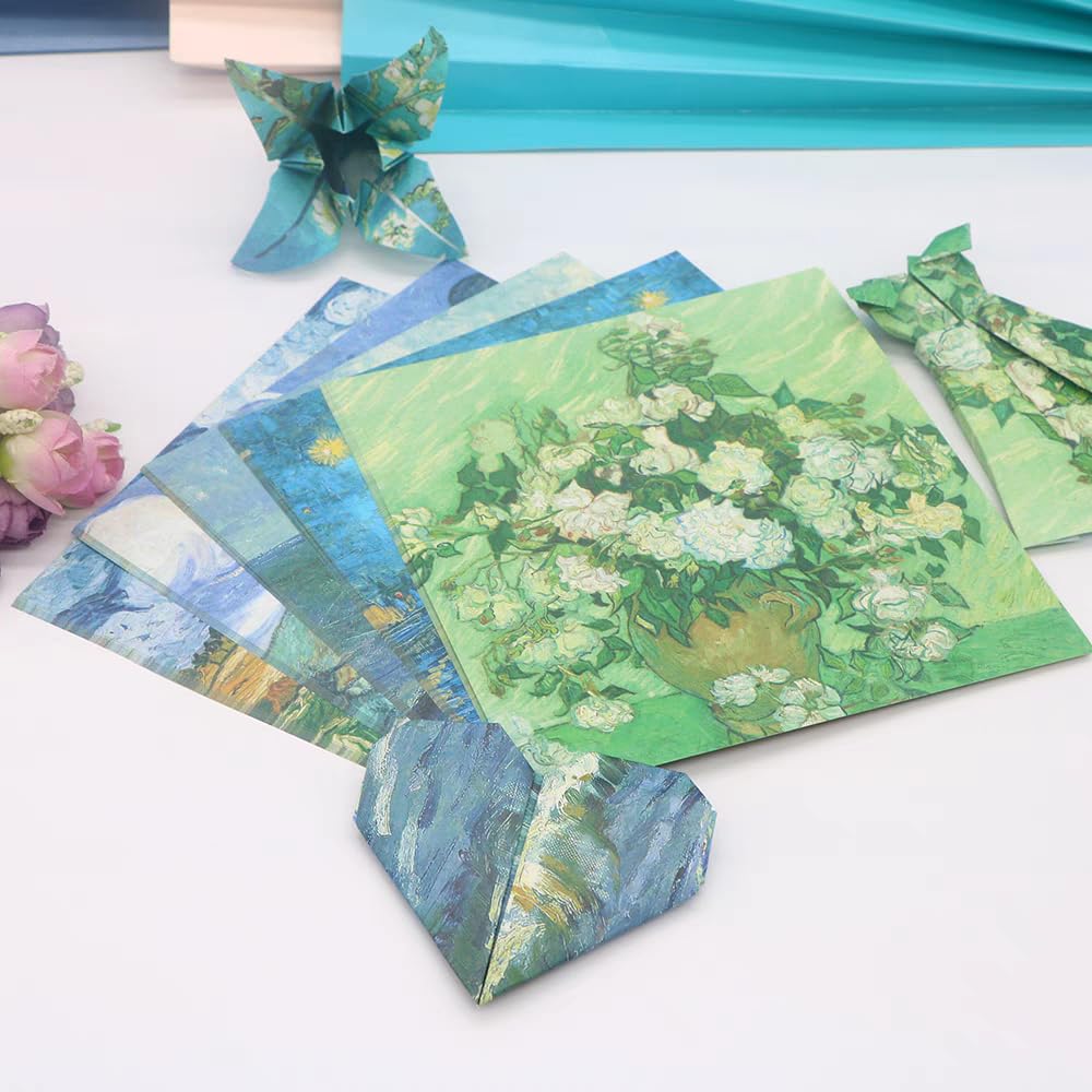 Bethany Home Origami 300 Craft DIY Origami 5 for Thousand with Oil Painting Patterns Paper, Sheets, 14.7cm Square, Paper, Paper, Double-Sided Paper,