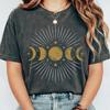 Whimsigoth Clothing Comfort Colors, Tarot Shirt, Sun and Moon Tee, Witchy Moon Phase Shirt