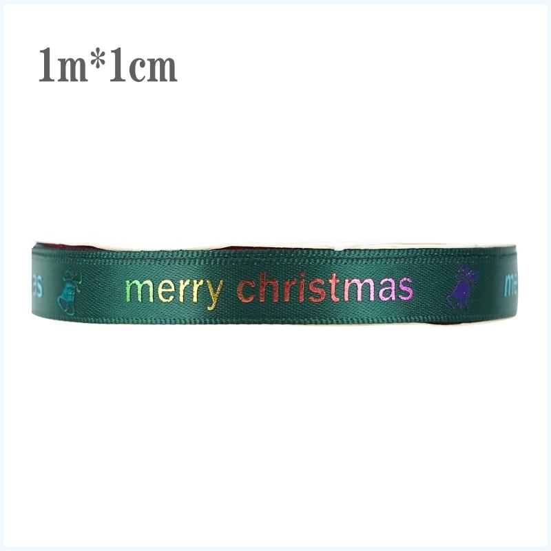 Christmas Grosgrain Ribbon Printing Gift Wrapping Wedding Decoration Hair Bow DIY Christmas Tree Garland Bowknot Craft Ribbon