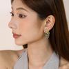 Women's Niche Stainless Steel Two-tone Earrings, Vreative Jewelry, High-end INS Style New Uique Design, Waterproof Gift Jewelry