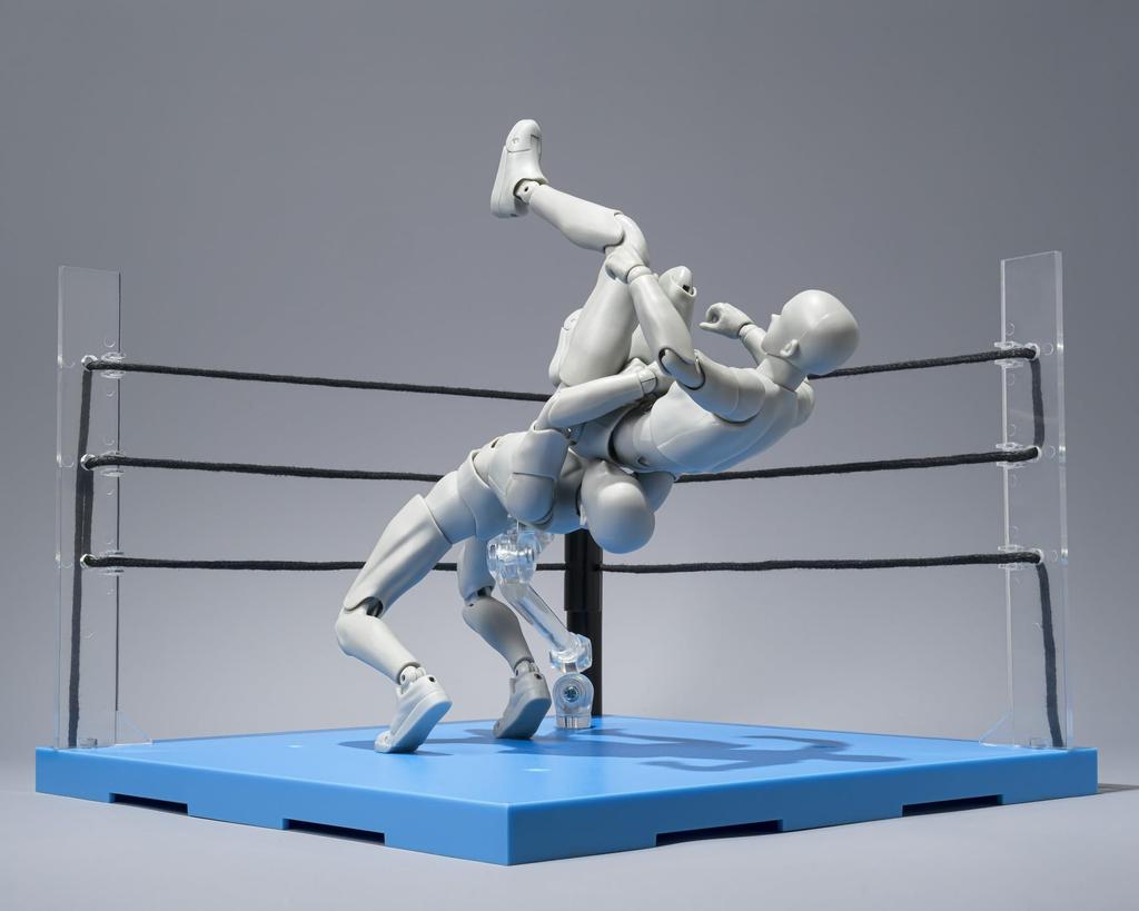 TAMASHII NATIONS Tamashii STAGE ACT Ring Corner Pipe Chair Set for 170mm ABS Cotton Painted Base (Neutral Corner) & S.H.Figuarts Approx. &