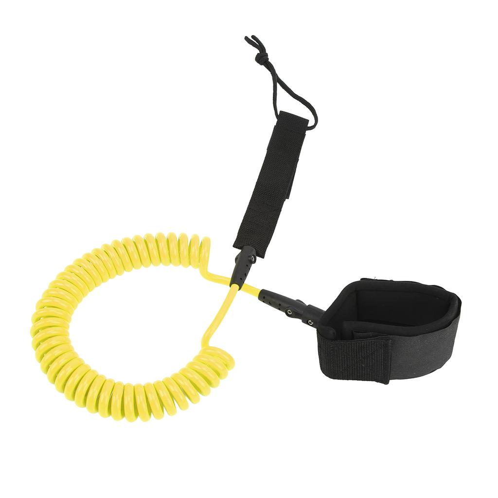 Surfing Foot Rope 7mm 10ft Coiled Spring High Elastic Adjustable Lightweight for Paddle Board Surfboard