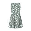 Lässiges Damenkleid mit V-Ausschnitt, ärmellos, Blumendruck und Seitentaschen