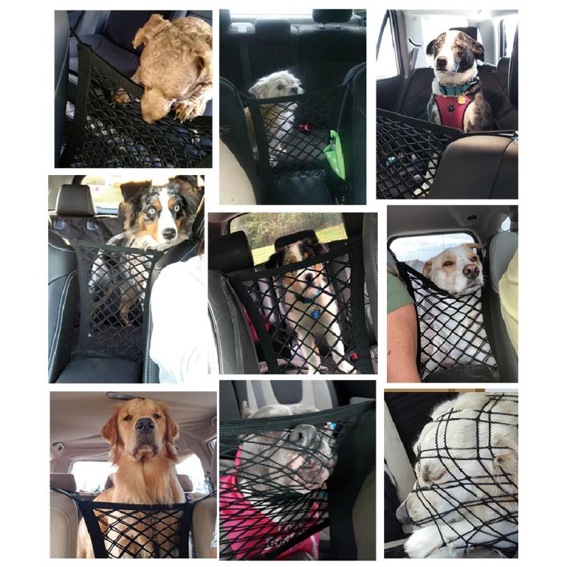Car Dog Pet Barrier Guard Back Seat Safety Protector Mesh Net for SUV Truck