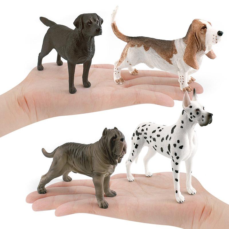 Pvc Lifelike Static Dog Figurines 5 Styles Including Basset Hound Great Labrador Dane