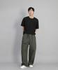 Seinteukeulu Front-Cutting Detail Ex Wide Pants Cde-371 Khaki