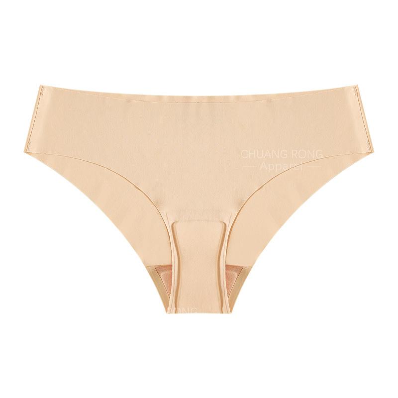 

Breathable anti-camel toe panties women s low waist seamless ice silk breathable large size anti-embarrassment panties fitness yoga XL