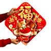Chinese Style 2026 Horse Year Door Sticker Lion Dance God of Wealth New Year Wall Sticker Cartoon Pony Decorative