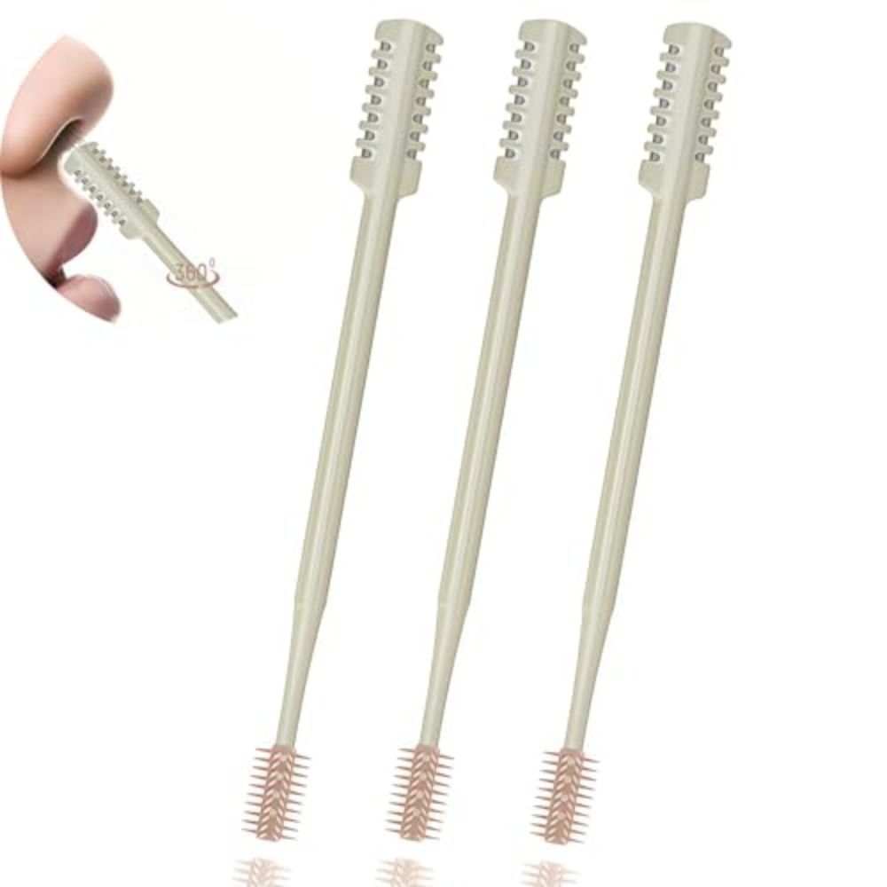 3Pcs/Set Washable Manual Nose Hair Cutter 360° Rotating Hair Removal Tool  Personal Grooming