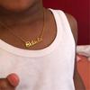 Personalized  Name Necklace for Little Girl Boy, Stainless Steel Initial Customized Gift, Mom To Son/daughter