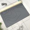 Bathroom Floor Mat Quick Absorbent Quick-Drying Diatom Mud Anti-Slip Bottom Solid Color Easy To Clean Multipurpose Bath Shower Sink Kitchen Carpet