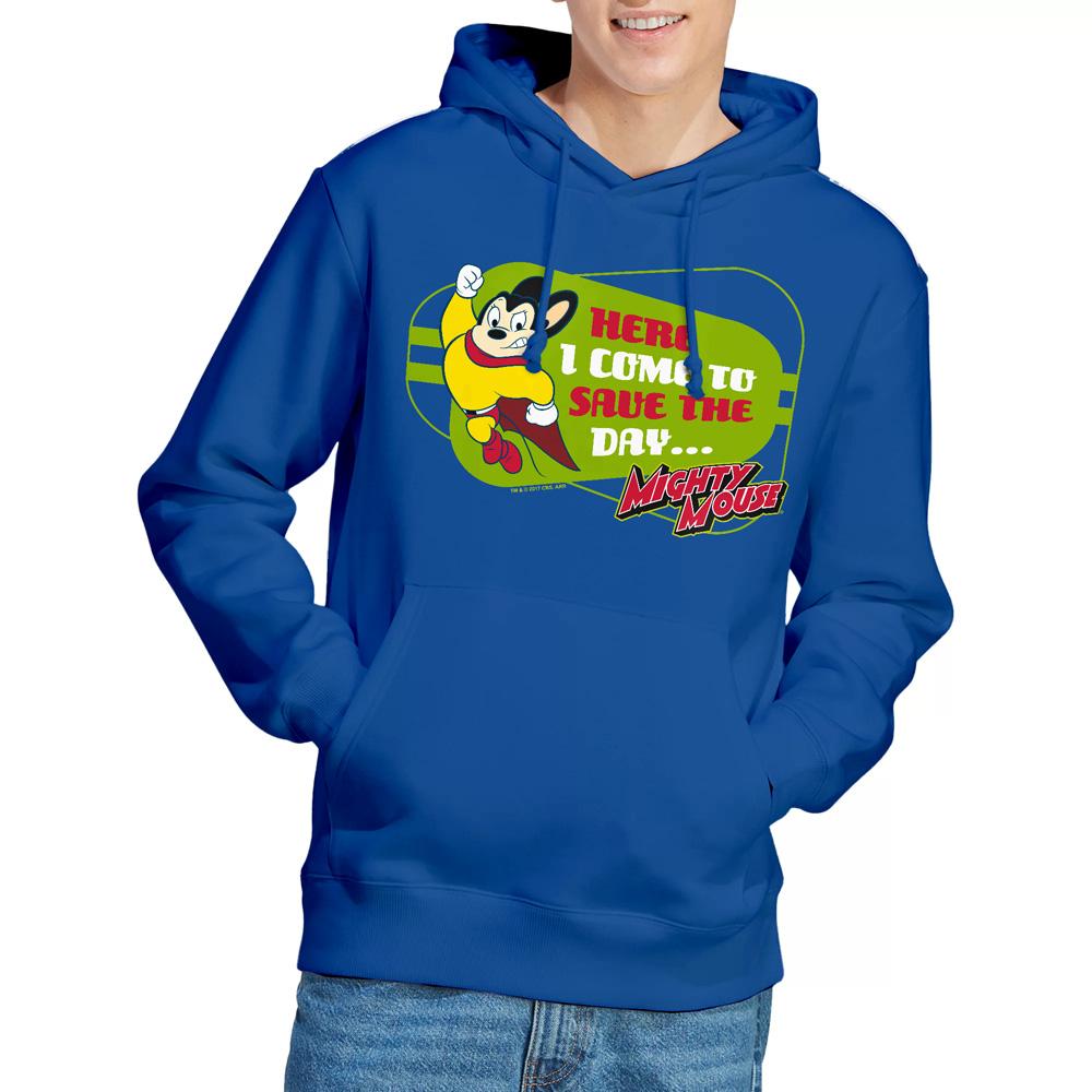 Mighty Mouse Mens Here I Come Hoodie