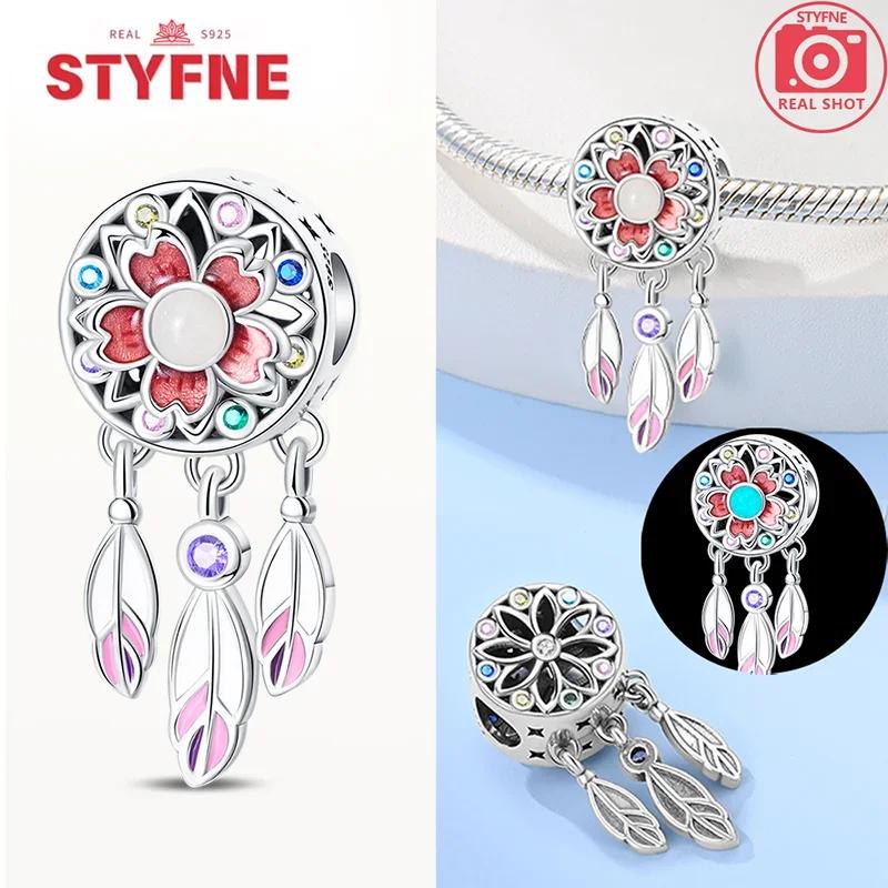 Copper Colors Butterfly Dreamcatcher Tassel Charms Pendant Feather Bead Fit Original Bracelet Diy Fine Jewelry Gift For Women